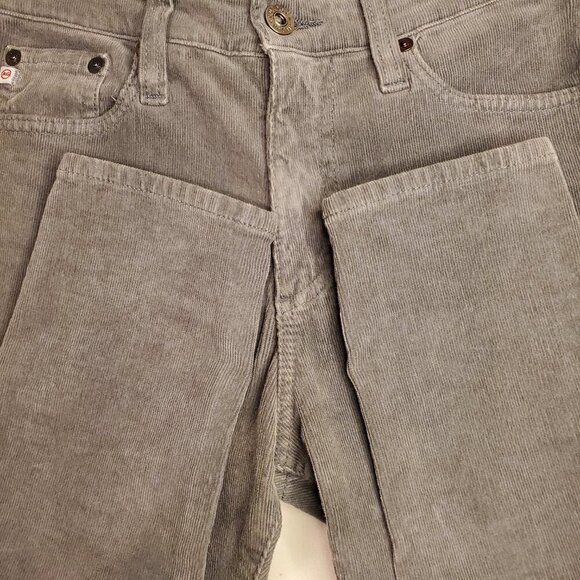 AG ADRIANO GOLDSCHMIED SZ 26R Farrah Skinny High-rise Medium Gray Corduroy Jeans - Picture 11 of 13